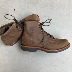 Chippewa Original ELLISON Men's 6" Brown Leather Boots Size 8D.